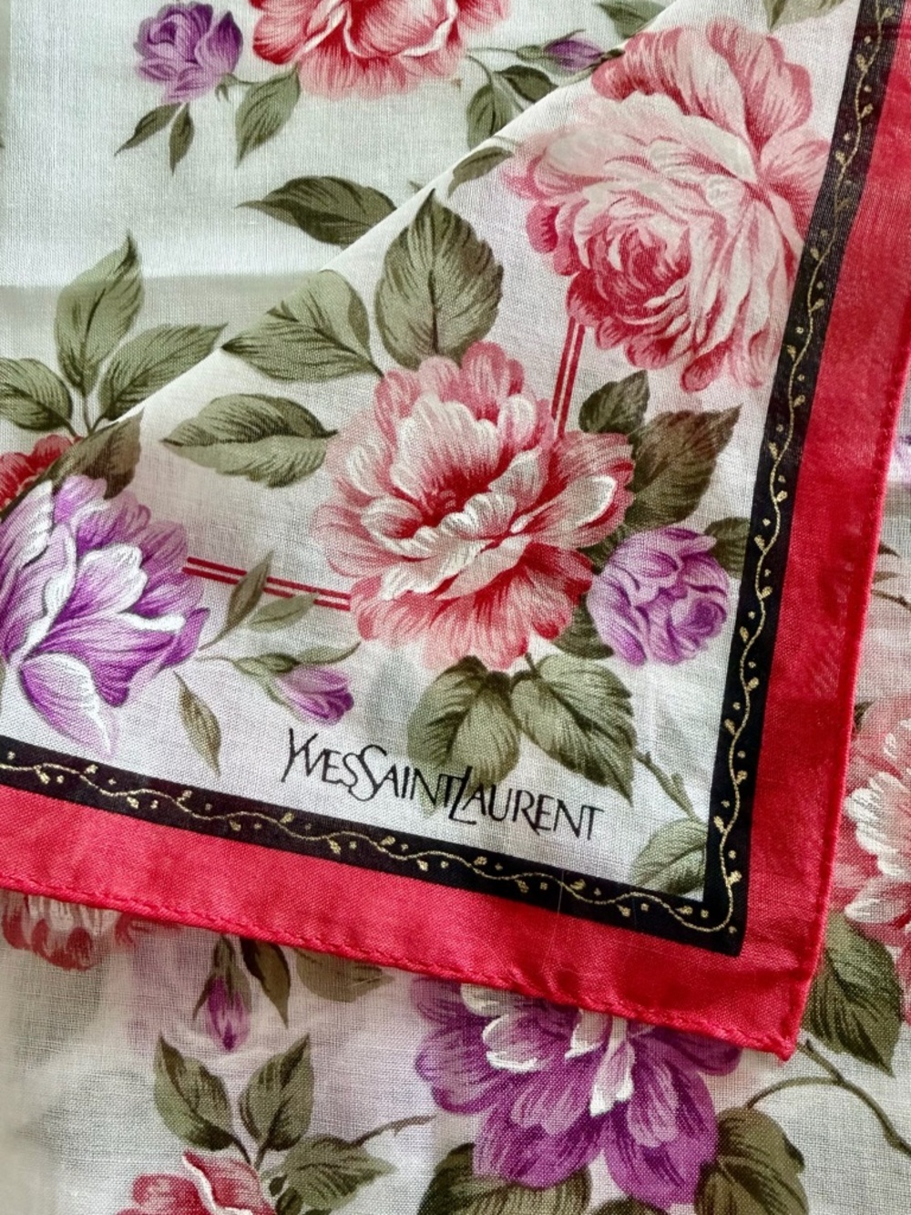 2 Yves Saint Laurent Cotton Neckerchiefs/Bandanas - Picture 7 of 7